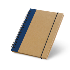 Caderno A6 em cartão com capa dura e 60 folhas não pautadas de papel reciclado personalizado. na internet
