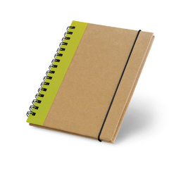 Caderno A6 em cartão com capa dura e 60 folhas não pautadas de papel reciclado personalizado. - loja online