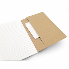 Caderno A5 capa personalizada e miolo com 40 folhas pautadas de papel reciclado na internet
