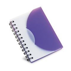 Caderno A7 capa em pvc rigido e espiral personalizado com seu logo e com 80 folhas - loja online