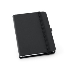 Caderno A6 tipo moleskine com suporte caneta e em capa dura em couro sintético personalizada - comprar online