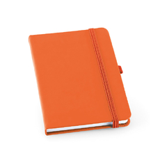 Caderno A6 tipo moleskine com suporte caneta e em capa dura em couro sintético personalizada - loja online