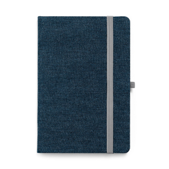 Caderno personalizado formato A5 com capa dura forrada em tecido tipo jeans na internet
