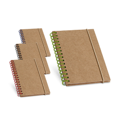 Imagem do Caderno personalizado de bolso espiral com 60 folhas pautadas de papel reciclado e capa dura