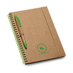 Caderno personalizado B6 espiral com 60 folhas pautadas de papel reciclado na internet