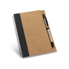 Caderno bloco de notas reciclado com 60 folhas e caneta reciclada - comprar online