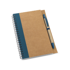 Caderno B6 espiral personalizado e com 60 folhas não pautadas de papel reciclado - Mkt Brindes Personalizados 