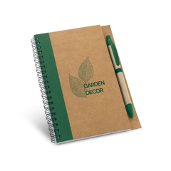 Imagem do Caderno bloco de notas reciclado com 60 folhas e caneta reciclada