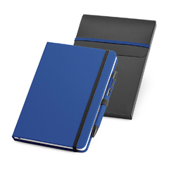 Kit de caderno personalizado tamanho A5 com esferográfica e capa em couro sintético com 80 folhas não pautadas. - loja online