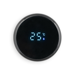 Garrafa térmica de 450ml com corpo duplo em aço inox, com um termômetro digital na tampa - comprar online
