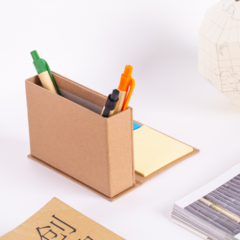 Bloco de anotações de mesa em papelão reciclado e personalizado - Mkt Brindes Personalizados 