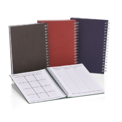 Caderno capa dura planejamento anual e trimestral personlizado