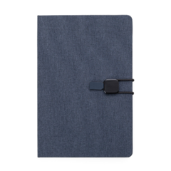 Caderno de anotações com elástico capa dura personalizada e em tecido poliéster - loja online