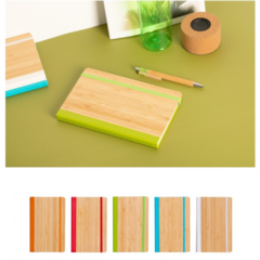 Caderno de anotações personalizado e capa ecológia de bambu