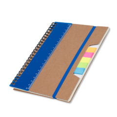 Caderno de anotações capa em papel kraft com elástico personalizado