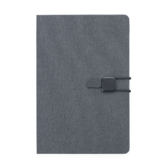 Imagem do Caderno de anotações com elástico capa dura personalizada e em tecido poliéster