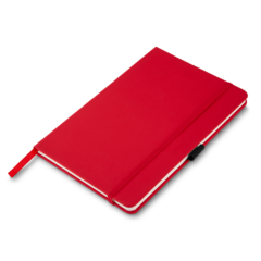 Imagem do Caderno de anotações capa dura personalizado e com elástico e suporte para caneta.