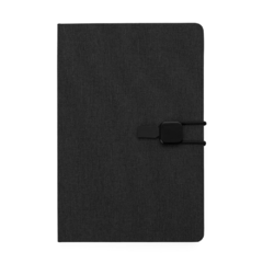 Caderno de anotações com elástico capa dura personalizada e em tecido poliéster - comprar online