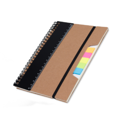Caderno de anotações capa em papel kraft com elástico personalizado - comprar online