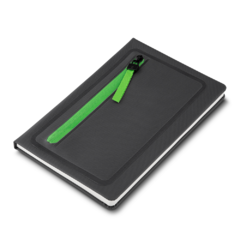 Caderno de anotações capa dura e personalizado e com porta objetos na capa - comprar online