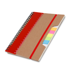 Caderno de anotações capa em papel kraft com elástico personalizado - Mkt Brindes Personalizados 