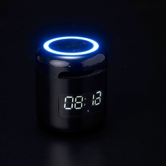 Caixa de som personalizada e com relógio e multimídia com relógio despertador. - comprar online