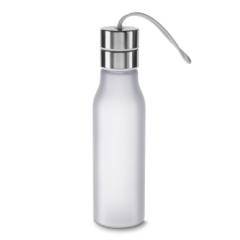 Imagem do Squeeze Garrafa plástica 600 ml com filtro, alça de silicone e tampa de metal, personalizada com seu logo