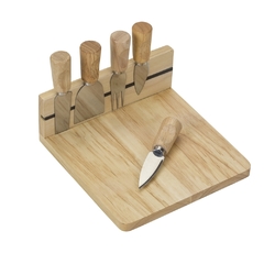 Kit queijo personalizado base bambu e com 5 peças e base madeira personalizada - comprar online