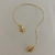 COLAR CHOKER ARO GOTA LISA DOURADO