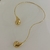 COLAR CHOKER ARO GOTA LISA DOURADO - comprar online