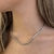 COLAR CHOKER MALHA SNAKE 4MM RÓDIO BRANCO na internet