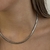 COLAR CHOKER MALHA SNAKE 4MM RÓDIO BRANCO - comprar online