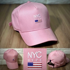 Boné Hype - NYC Bandeirinha Fitinha - Rosa bb - Altíssima Qualidade - Envio Imediato