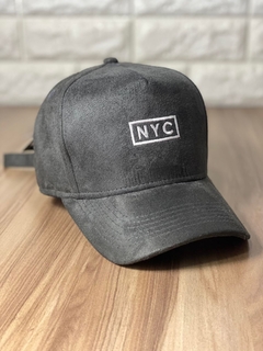 Boné Hype - NYC Camurça - Cinza - Original - Fecho StrapBack - Combina com tudo - Envio Imediato - Qualidade Alta