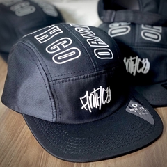 Boné Anth Co - Five Panel Skate - Fecho diferenciado - Preto Letra Branca - Combina com tudo - Envio Imediato