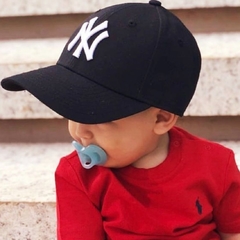 Boné Infantil - New York Preto Logo Branco - 2 a 14 anos Com Regulador - Qualidade Absurda na internet