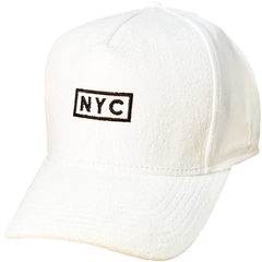 Boné Hype - NYC Camurça - Branco - Original - Fecho StrapBack - Combina com tudo - Envio Imediato - Qualidade Alta