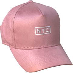 Imagem do Boné Hype - NYC Camurça - Rosa - Original - Fecho StrapBack - Combina com tudo - Envio Imediato - Qualidade Alta