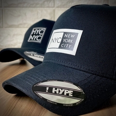 Boné Hype - NYC Quadrado Preto - Lançamento de Alta Qualidade - Envio Imediato - Bonés imports - loja de bonés