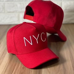 Boné NYC Copa Alta Fundo G - Vermelho SnapBack - Original De Alta Qualidade - Encaixe Perfeito - Envio Imediato - comprar online