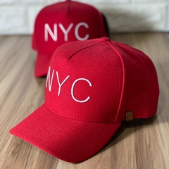 Boné NYC Copa Alta Fundo G - Vermelho SnapBack - Original De Alta Qualidade - Encaixe Perfeito - Envio Imediato