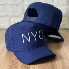 Boné NYC Copa Alta Fundo G - Azul Marinho SnapBack - Original De Alta Qualidade - Encaixe Perfeito - Envio Imediato