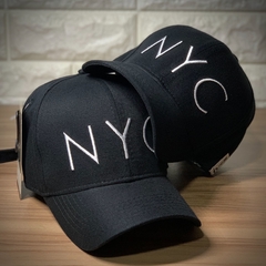 Boné New York City - Fitinha Strapback - Preto NYC Branco - Combina com tudo - Envio Imediato