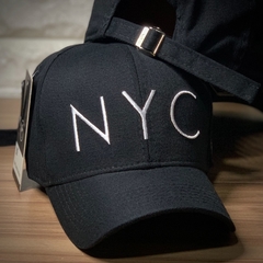 Boné New York City - Fitinha Strapback - Preto NYC Branco - Combina com tudo - Envio Imediato na internet