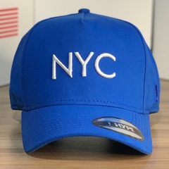 Boné Hype NYC - Azul Royal - Original - Fecho Plástico - Combina com tudo - Envio Imediato - Qualidade Alta