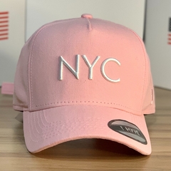 Boné Hype NYC - Rosa - Original - Fecho Plástico - Combina com tudo - Envio Imediato - Qualidade Alta