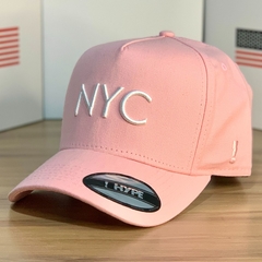 Boné Hype NYC - Rosa - Original - Fecho Plástico - Combina com tudo - Envio Imediato - Qualidade Alta na internet