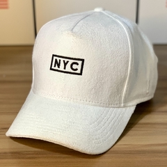 Boné Hype - NYC Camurça - Branco - Original - Fecho StrapBack - Combina com tudo - Envio Imediato - Qualidade Alta