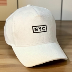 Boné Hype - NYC Camurça - Branco - Original - Fecho StrapBack - Combina com tudo - Envio Imediato - Qualidade Alta - Bonés imports - loja de bonés