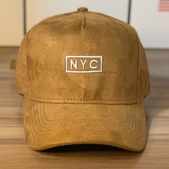 Boné Hype - NYC Camurça - Caramelo - Original - Fecho StrapBack - Combina com tudo - Envio Imediato - Qualidade Alta